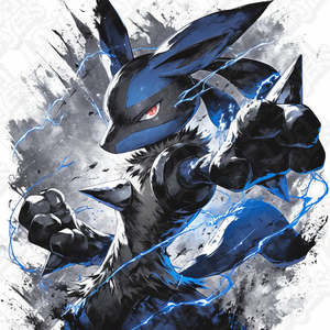 Pokemon Prints: Pokémon Lucario HueForge