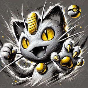 Pokemon Prints: Pokémon Meowth HueForge