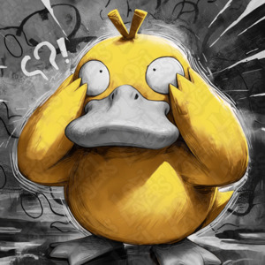 Pokemon Prints: Pokémon Psyduck HueForge