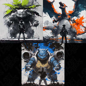 Pokemon Prints: Pokémon With Trainers HueForge