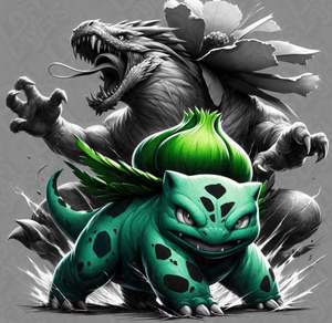 Pokemon Prints: Pokémon Bulbasaur Evolution HueForge