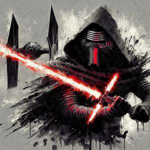 Star Wars Prints: Star Wars Kylo Ren with TIE Fighter HueForge