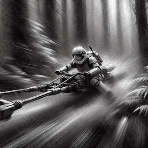 Star Wars Stormtrooper On Speeder HueForge