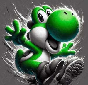 Super Mario Prints: Super Mario Yoshi HueForge