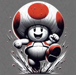Super Mario Prints: Super Mario Toad HueForge