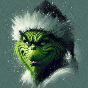 The Grinch Santa Hat HueForge