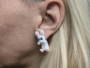 Earrings: Animal Bunny Earring with Hanging Body