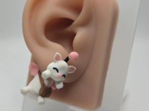 Earrings: Final Fantasy Moogle Earring with Hanging Body
