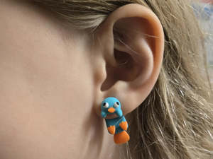 Earrings: Phineas and Ferb Perry the Platypus Earring with Hanging Body