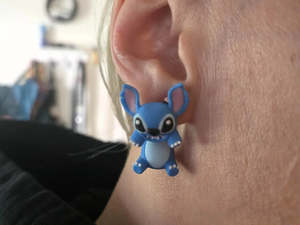 Earrings: Disney Stitch Earring with Hanging Body