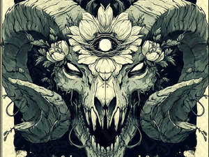 Black White Prints: Animal Thornhorn Bloom HueForge