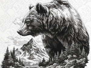 Animal Bear Landscape HueForge