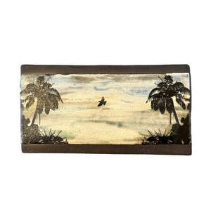 Black Clay Wall Tile | Tui Between Punga | Large