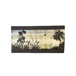 Black Clay Wall Tile | Tui Above Bush | XL
