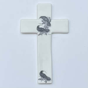 Frankie Harker: Ceramic Cross | Huia Bird Trio