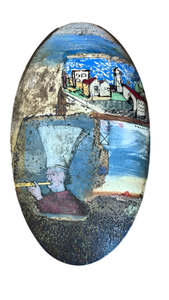 Brendan Adams: Ceramic Oval Shield | Piero Trumpet Player