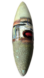 Ceramic Pointed Shield | Man with Blue Hat