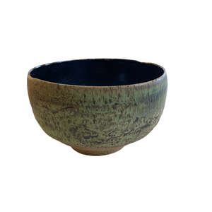 Green High Sided Broken Edge Bowl