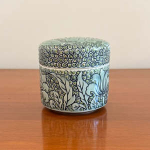 Intaglio Lidded Jewellery Jar | Lotus Flowers