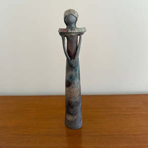 Art Gallery: Lady In Black Clay | Matt Finish | Silver Collar