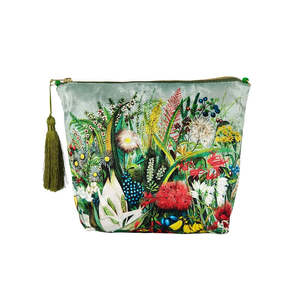 NZ Native Flowers Velvet Bag
