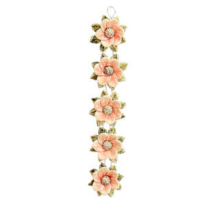 Wall Art: Vertical Flower Wall Hanging | Pink