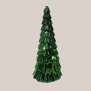 Frost Drop Christmas Tree Light | Green | 24cm