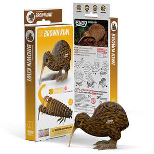 Childrens Gifts: EUGY 3D Brown Kiwi | Kitset Model