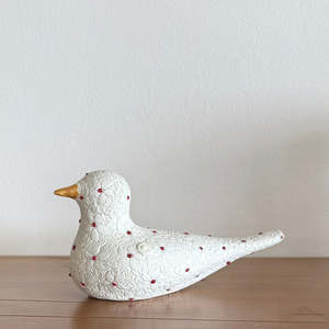 Ceramic Sculptures: Intaglio White Bird