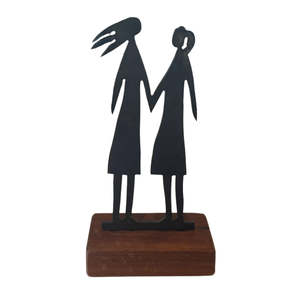 Aluminium Or Steel Sculptures: Girls On Beach | Small