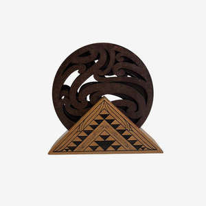Wood Handcrafted: Coasters | Maunga | Set of 4