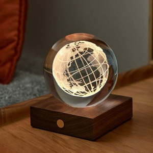 Resin Art: World Globe Crystal Light