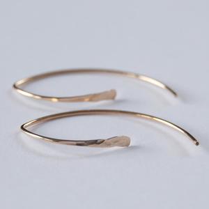 Gold Wishbone Earrings