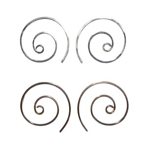 Ali Shannon: Silver Spiral Earrings