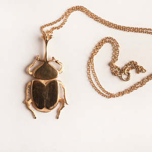 Kabutomushi 14ct Gold Plate Necklace