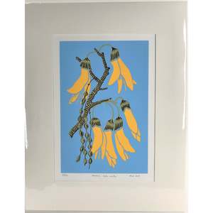 Dave Bell Printmaker Awhitu Peninsula: Kowhai Art Print