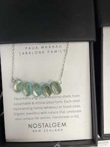Products: Paua Shell Whanau Necklace (5) - Toi Toi Maori Art & Gift