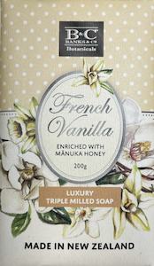 Products: Banks & Co French Vanilla Luxury Soap - Toi Toi Maori Art & Gift