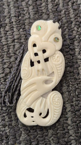 Products: Bone Tiki Pendant/BP020 - Toi Toi Maori Art & Gift