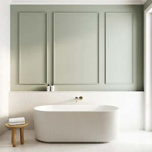 Bath Tub: 1500X750X580MM ROSE FLUTED V-GROOVE FREESTANDING BATH
