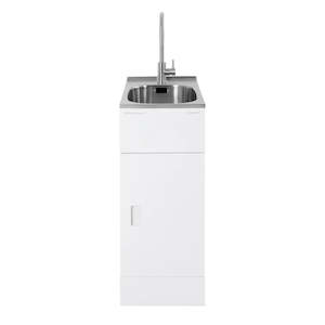 Laundry: ROBINHOOD SLIM SUPERTUB WITH GOOSENECK TAP | 350W*565D*900H