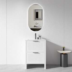 600mm White Plywood Floor Standing Vanity Unit