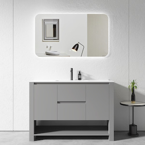 Vanity - 1200mm Grey Plywood Floor Standing Vanity Unit