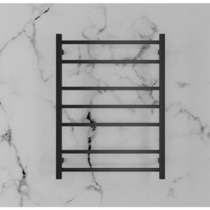Heated Towel Rails: Heated Towel Rail 600*800mm Matt Black Square