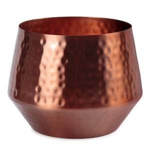 Bakra Indoor Metal Planter - Rose Gold Finish