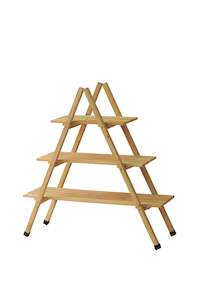 Indoor Planters Stands Garden Structures Figurines: 'A' Frame Timber Plant Stand - Natural & Grey Wash