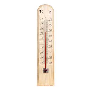 Autumn: Wall Thermometer - Wood 25cm