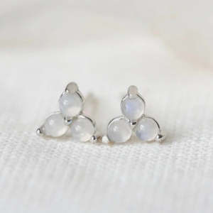 Earrings: Birthstone Studs | October | Silver