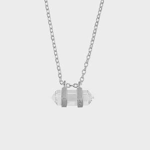 Necklaces: Sunstone Crystal Necklace | Silver