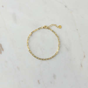Bangles: Mini Link Bracelet | Gold